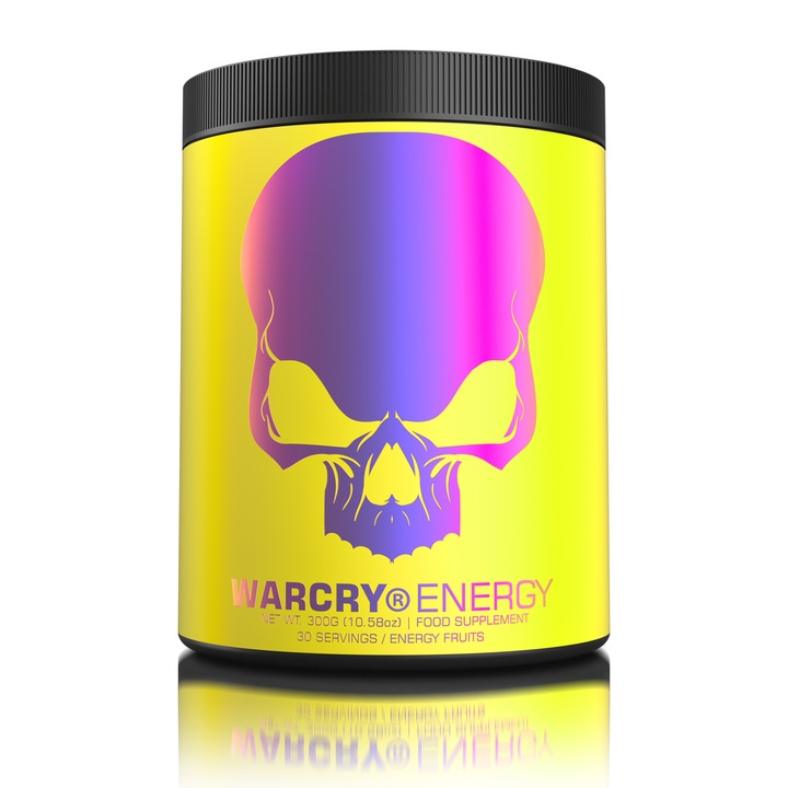 Pudra energizanta Pre-workout Genius Nutrition Warcry Energy Fruits, 300g