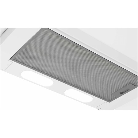 Hota incorporabila telescopica HNT61110WH, Putere de absorbtie 291 mc/h, Filtre de carbon incluse, Filtre metalice anti-grasime, 3 Trepte de viteza, iluminare LED, 60 cm, Alb
