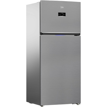 Frigider cu doua usi Beko B5RDNE594ZXB, 557 l, No Frost, HarvestFresh, Everfresh+, AeroFlow, Display, Clasa E, H 186 cm, Metal Look