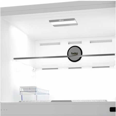 Frigider cu doua usi Beko B5RDNE594ZXB, 557 l, No Frost, HarvestFresh, Everfresh+, AeroFlow, Display, Clasa E, H 186 cm, Metal Look