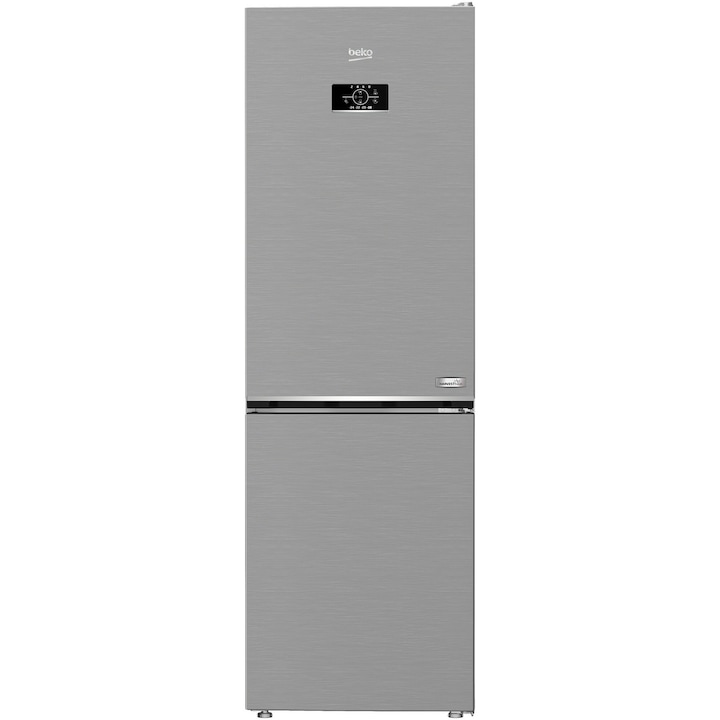 Beko B5RCNA366HXB1 alulfagyasztós hűtő, 316 L, No-frost, Eco funkció, C energiaosztály, Ezüst