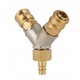 Y конектор, Airpress, 1/2", златист