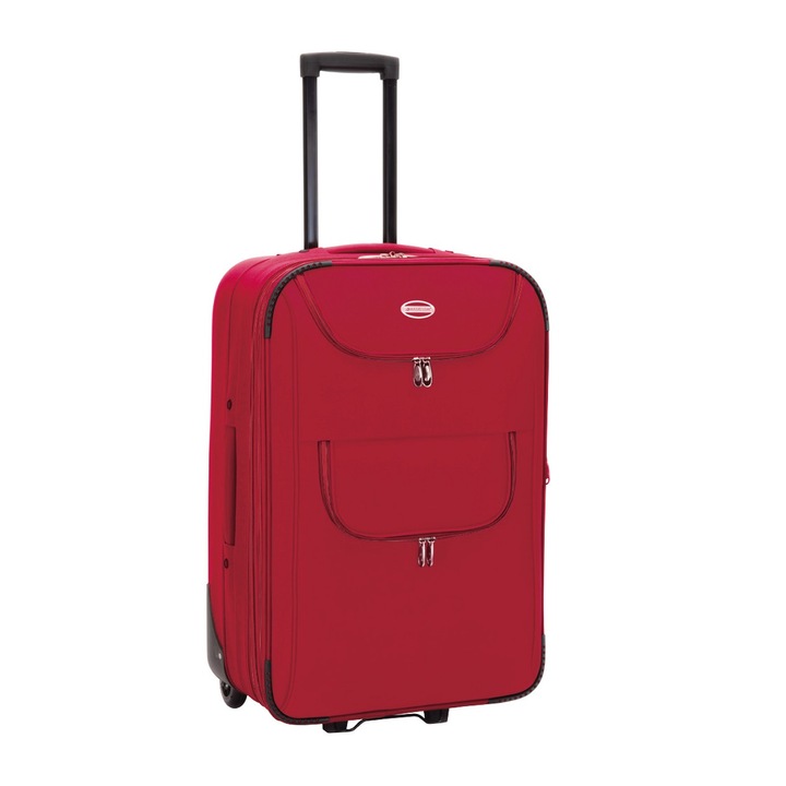 Куфар Madisson SW38104, за ръчен багаж, Полиестер, с 2 колела, 53 cm, Червен