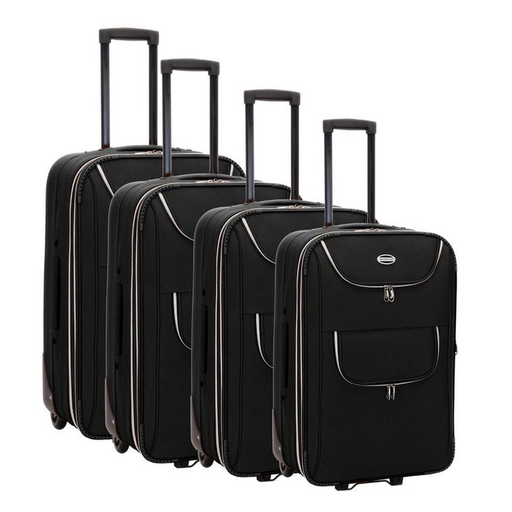 Set Trolere, Extensibile, 2 Roti, Madisson, SW38104 - 4 Piese, Negru