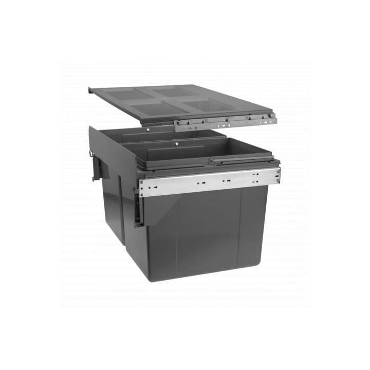 Cos gunoi incorporabil Practi Eco 400 2x16 litri, antracit