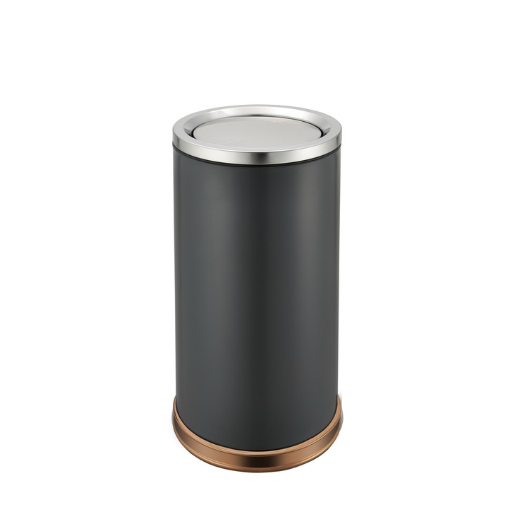 Cos De Gunoi cu capac batant, Argintiu, PRH-110EB21, Gri, 89L