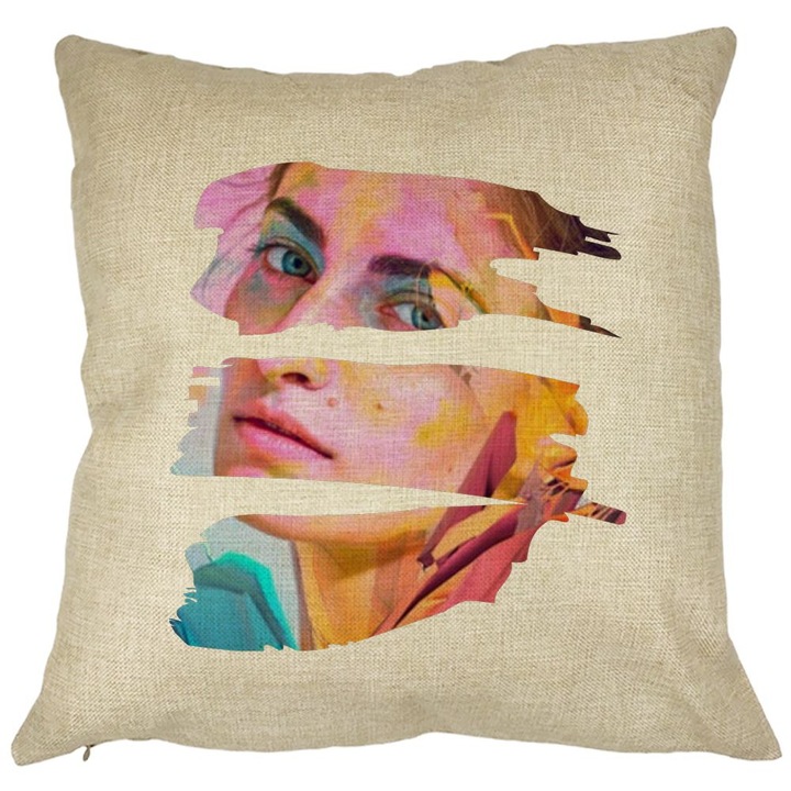 Photo Art Square dekoratív párna, 40x40 cm, levehető huzat, fújtató