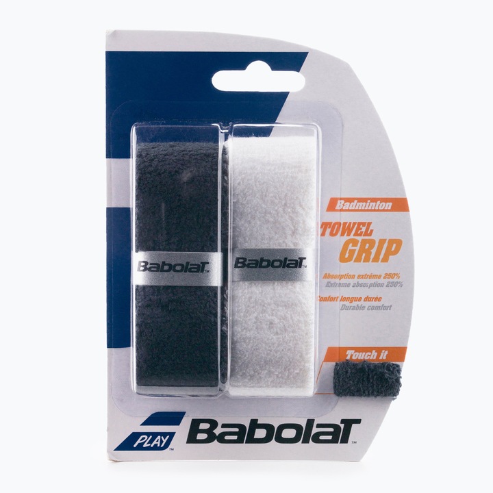 2 db tollaslabda ütő szalag szett, Babolat, 1.6 mm, Fekete/Fehér