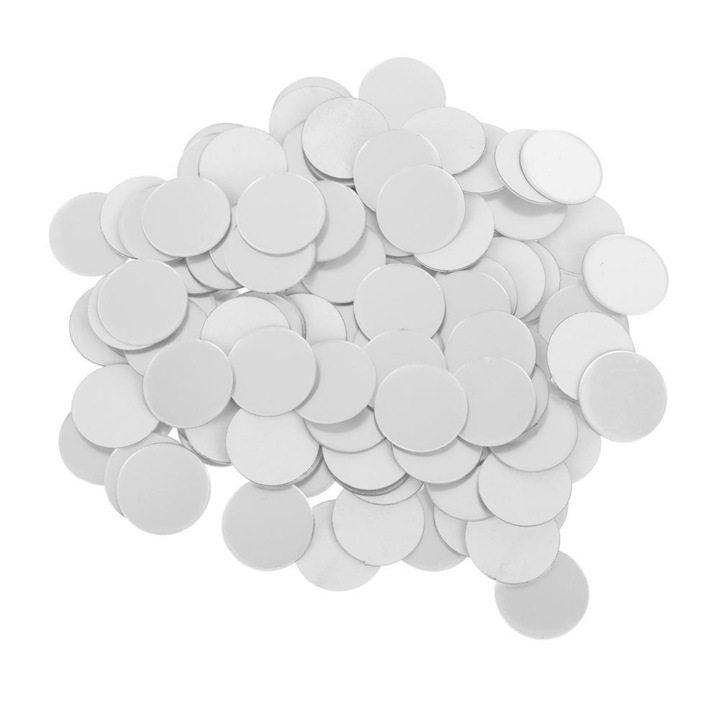 Set 100 Oglinzi Acrilice Rotunde Decorative Autoadezive Diametru 2 cm G Glixicom®