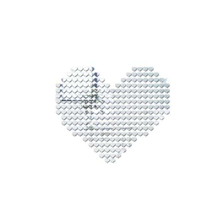 Set 100 Oglinzi Acrilice Decorative in Forma de Inima Autoadezive 2 x 2,5 cm G Glixicom®
