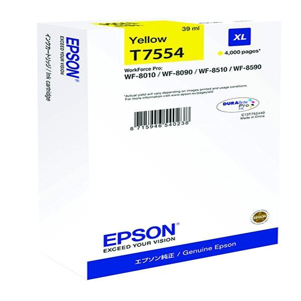 Pachet Cartus cerneala Epson T75544, galben, 4000 pagini - C13T755440 + Suport magnetic Tellur MCM3 pentru ventilatie, plastic, Negru