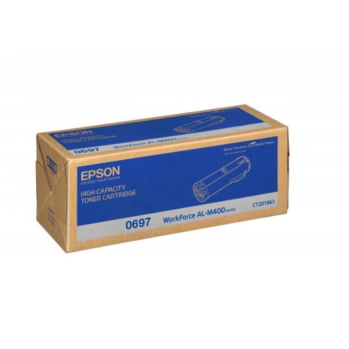Pachet Toner Epson S050697, negru, capacitate 23.700 pagini - C13S050697 + Suport magnetic Tellur MCM3 pentru ventilatie, plastic, Negru