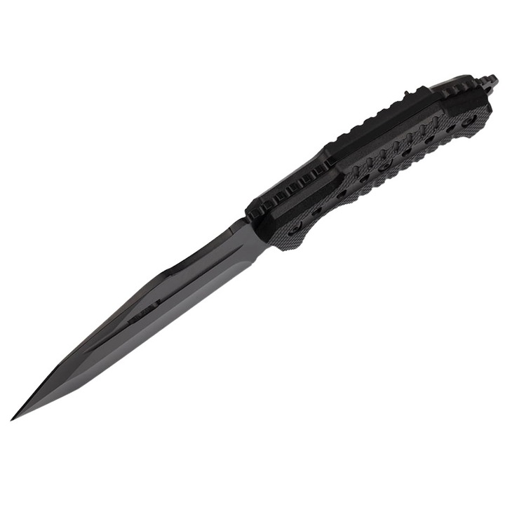 Vadászkés Depox, Survival Avenue, rozsdamentes acél, 23 cm, fekete