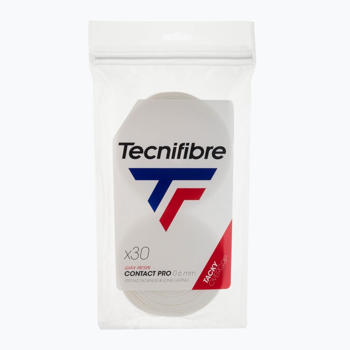Комплект от 30 ръкохватки за тенис ракети, Tecnifibre, БЯЛО