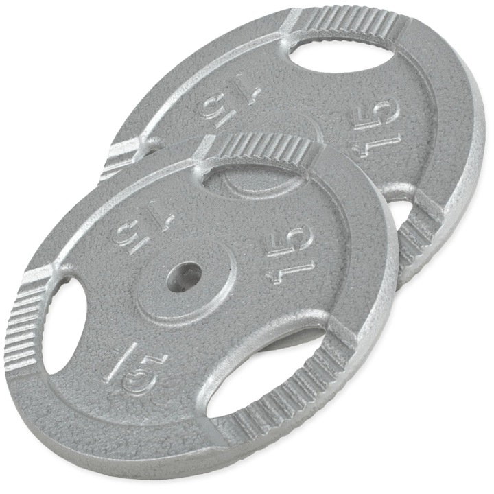Set, Gorilla Sports, discuri de greutate fonta 30 kg - 2 x 15 kg