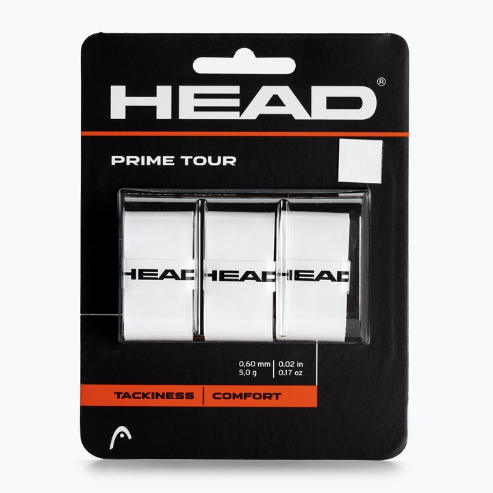Set 3 curele pentru rachete de tenis, HEAD, Prime Tour, Alb