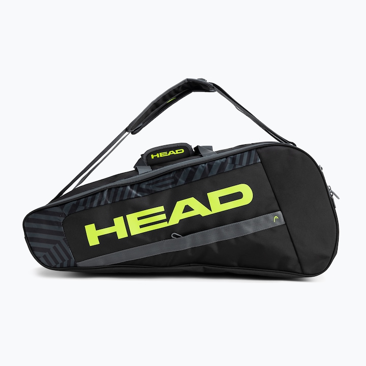 Чанта за тенис, HEAD, черно/жълто, L