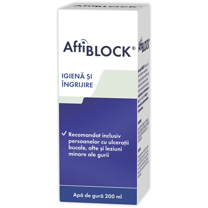 Aftiblock apa de gura, Zdrovit, 200 ml