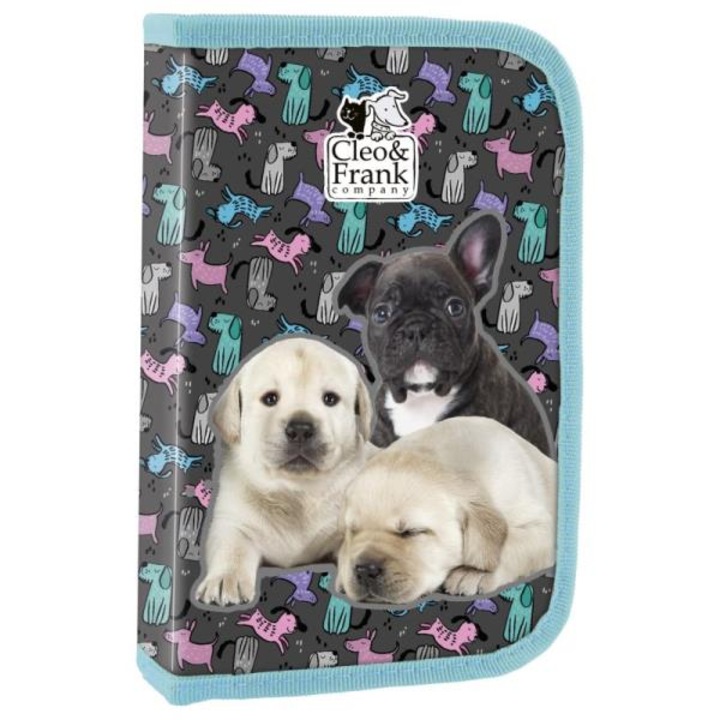 Penar neechipat Derform Cleo&Frank 24, Motiv catei, Roz cu allbastru, alb si gri, 20 х 13 х 4 cm