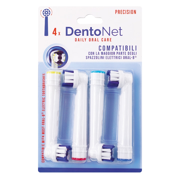 4 alkatrészből álló készlet Oral-B Precision kompatibilis elektromos fogkeféhez