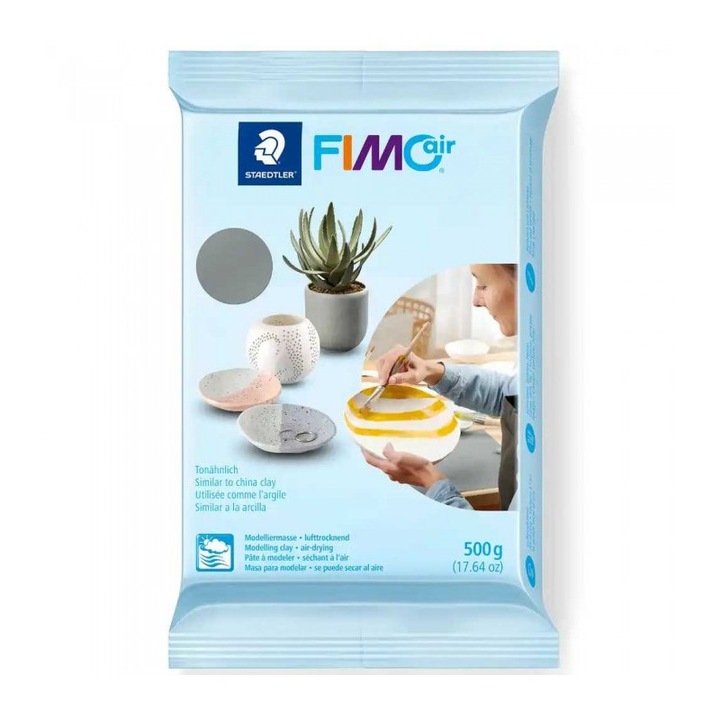 Полимерна глина FIMOair Basic 500гр сива