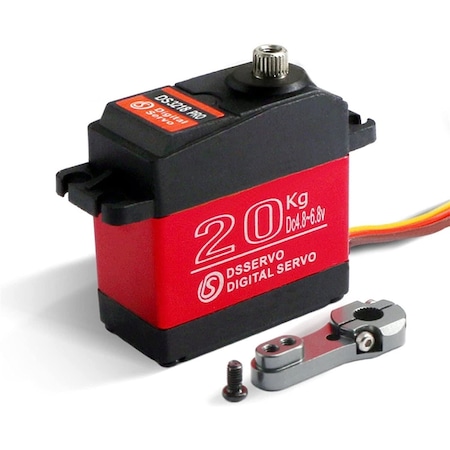 Servomoteur,QIQIAZI 20kg Servo RC Servomoteur Digital 180 Metal Servo Servomoteur pour Arduino Pour Voiture Rc 1/10 1/8 1/12 Bras Robot/Bateau Radiocommandé