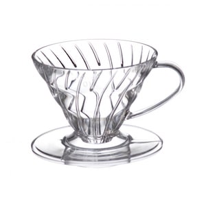 Accesoriu filtrare cafea, Dripper Hario, V-60 - 03, din plastic termorezistent