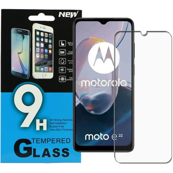 Motorola Moto E22 / E22i kompatibilis üvegfólia, előlapi, edzett