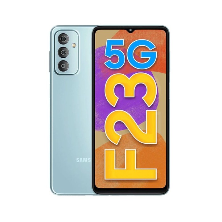 Мобилен телефон Samsung Galaxy F23, Dual SIM, 128GB, 4GB RAM, 5G, Aqua Blue