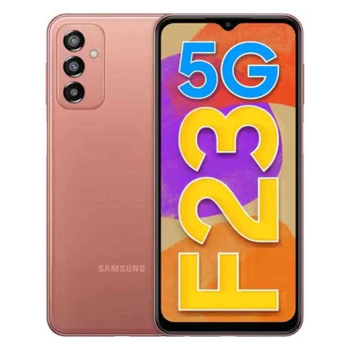 Мобилен телефон Samsung Galaxy F23, Dual SIM, 128GB, 4GB RAM, 5G, Copper Blush