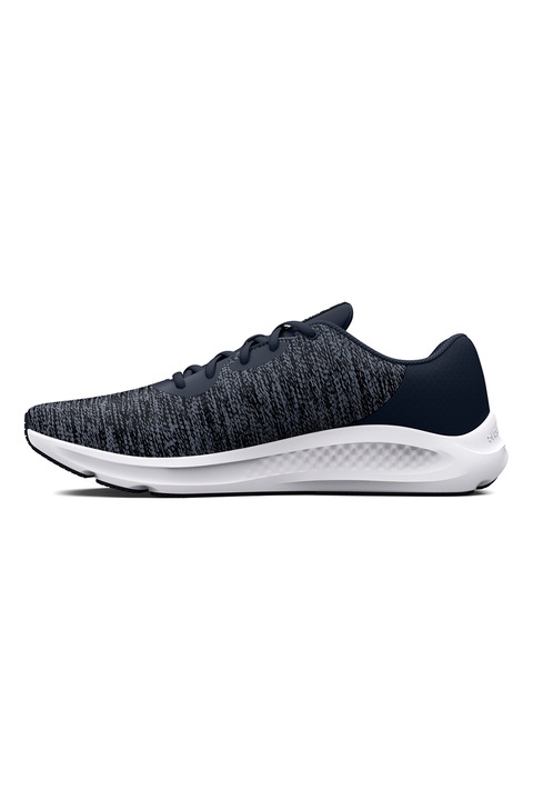 Under Armour, Pantofi usori cu logo Charged Pursuit 3 pentru alergare, Alb, Gri inchis, 9