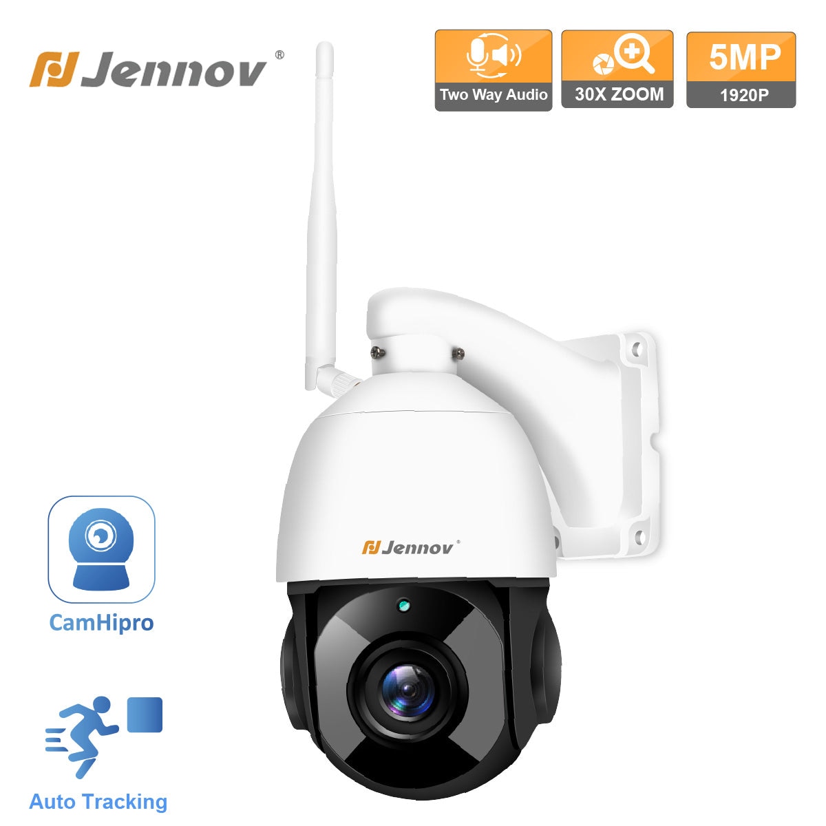 Camera de Supraveghere Exterior, WiFi, 5MP, 30X Zoom, Detectare Umana ...