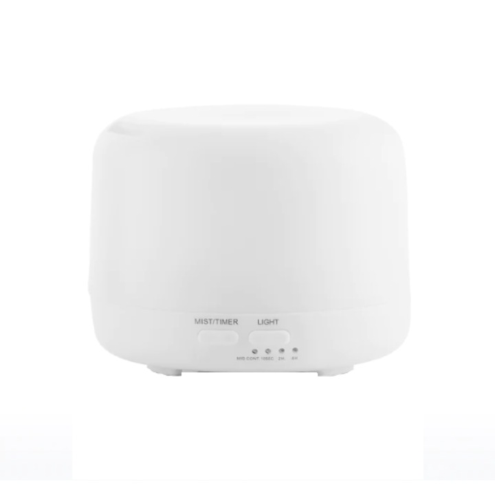 InnovaGoods-V266 Ultrahangos aromadiffúzor, vízzel vagy illóolajokkal működik, légpárásító, RGB, űrtartalom 400 ml, LED világítás 15 színnel, 20 m²-es helyiségekig, tápellátás 220-240 V, teljesítmény 16 W, fehér