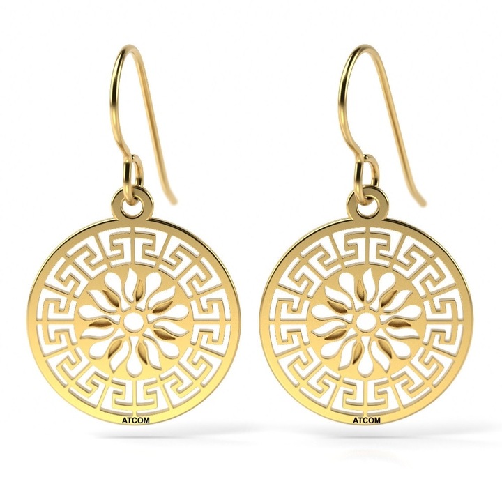 Обеци, Hyperion от жълто злато