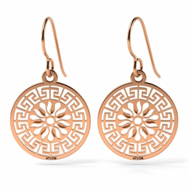 Обеци от розово злато Hyperion