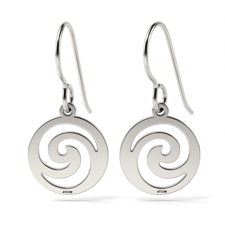 Cercei din aur alb model Mirage