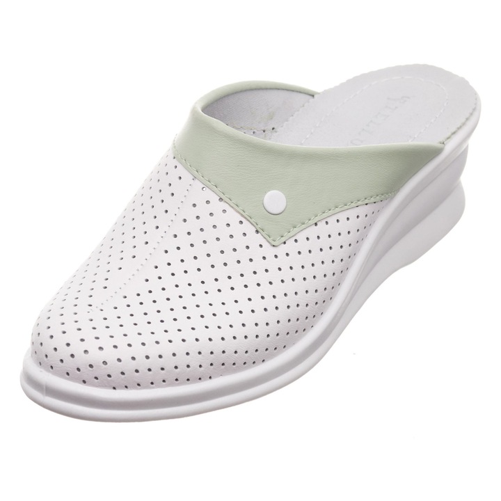 Saboti medicali din piele Tellus 50-08/06, Verde, 40