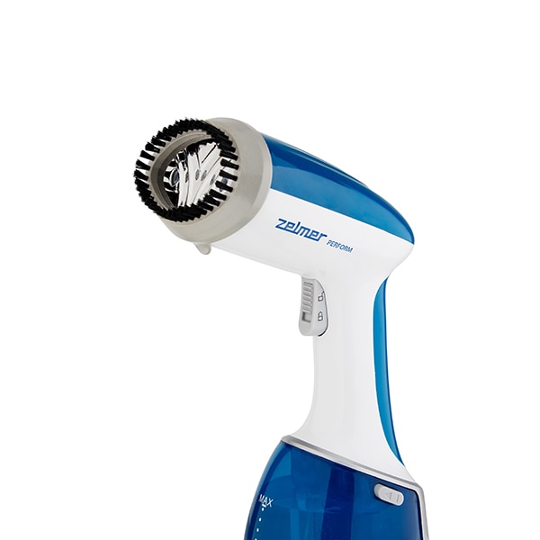 Aparat de calcat vertical cu abur Zelmer ZGS1700, 1700W, abur continuu 30 g/min, start rapid 25 sec, perie pentru tesaturi groase, rezervor 220 ml, 2 nivele de abur, cablu lung de 2 m, albastru