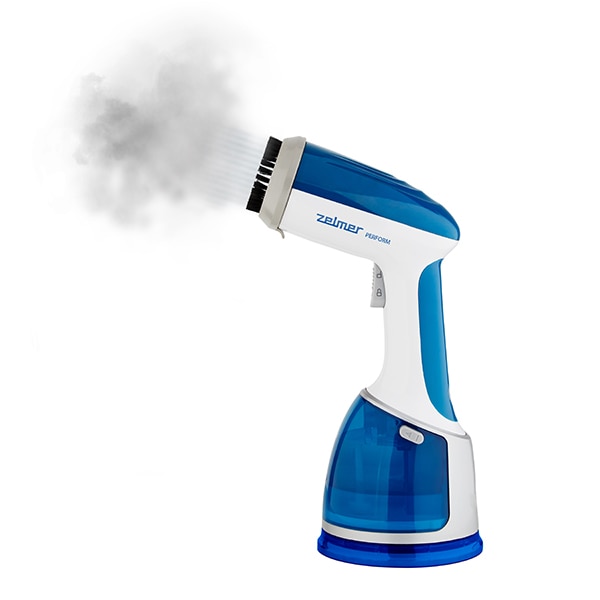 Aparat de calcat vertical cu abur Zelmer ZGS1700, 1700W, abur continuu 30 g/min, start rapid 25 sec, perie pentru tesaturi groase, rezervor 220 ml, 2 nivele de abur, cablu lung de 2 m, albastru