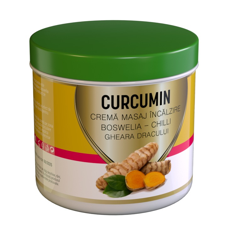 Crema Curcumin relaxare musculara chilli, gheara dracului si boswelia 250 ml