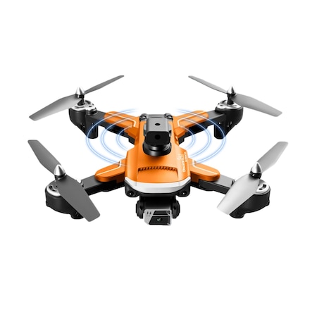 Drona S97 model 2023 pliabila, WiFi, Retur automat, Control Smartphone, Camera Duala Profesional 4K UHD, zoom 50x, acumulator 3.7V 2000 mAh, evitare inteligenta a obstacolelor, geanta de transport, Portocaliu