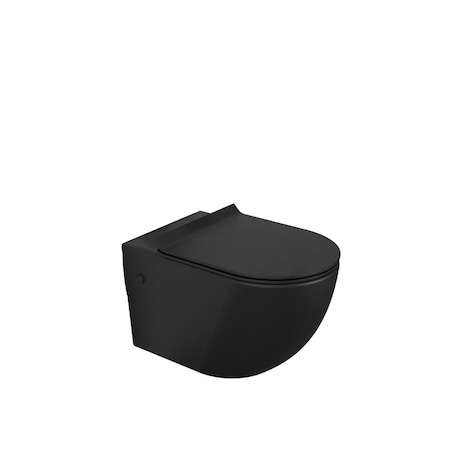 Vas de toaleta suspendat, Meje, Soft Close, Negru