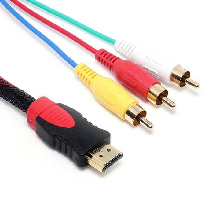Cablu HDMI-3 RCA Audio AV/1,5m, Negru