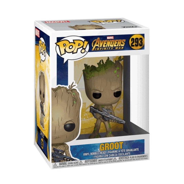Funko POP! Marvel: Infinity War – Groot a fegyverrel