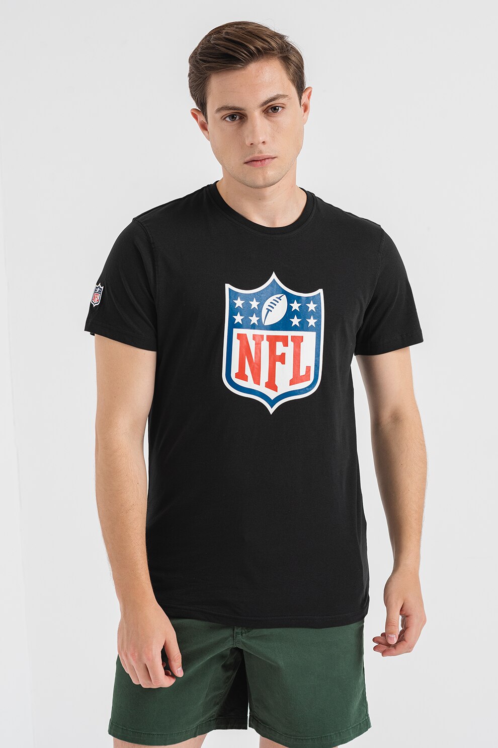 New Era, Tricou cu logo NFL, Rosu, Negru, Alb, XL