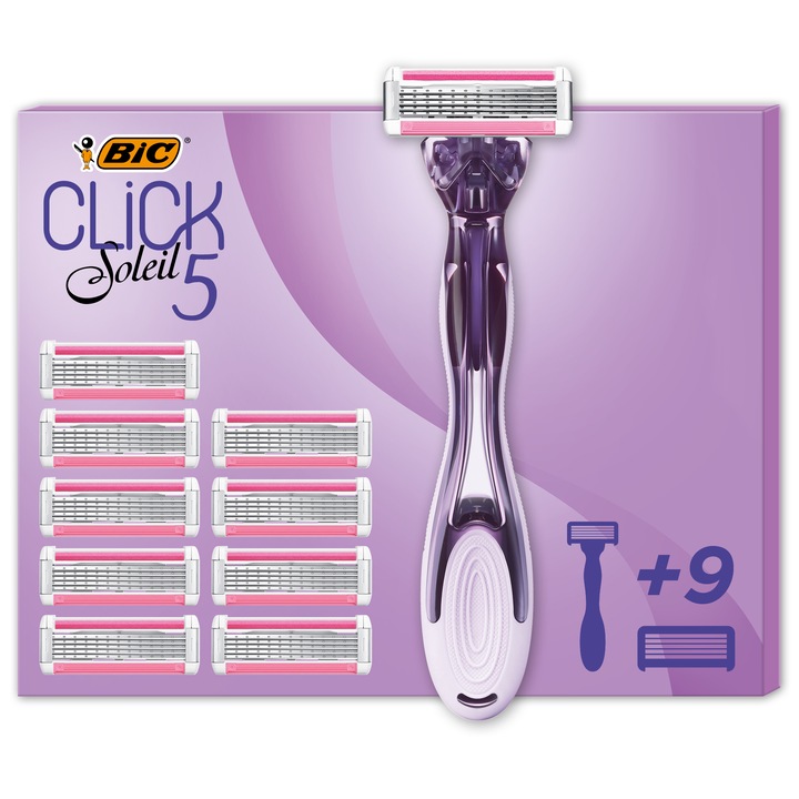 Aparat de ras, 5 lame, BIC Soleil Click
