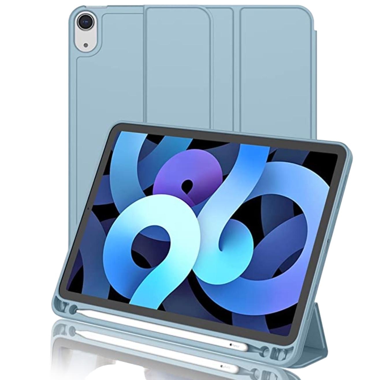 Husa pentru Apple iPad 10 GEN 10.9 2022, Piele ecologica/Silicon, Albastru