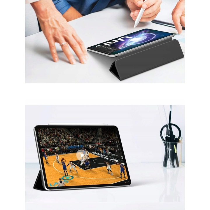 Mágneses borítás, kompatibilis az Apple iPad Pro 11 készülékkel, fekete