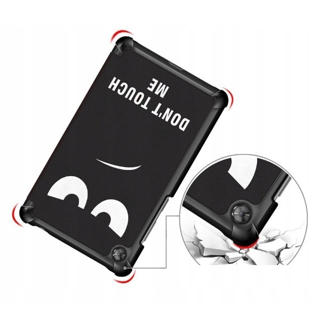 Husa Lenovo Tab M7, Piele ecologica\Policarbonat, Negru\Alb