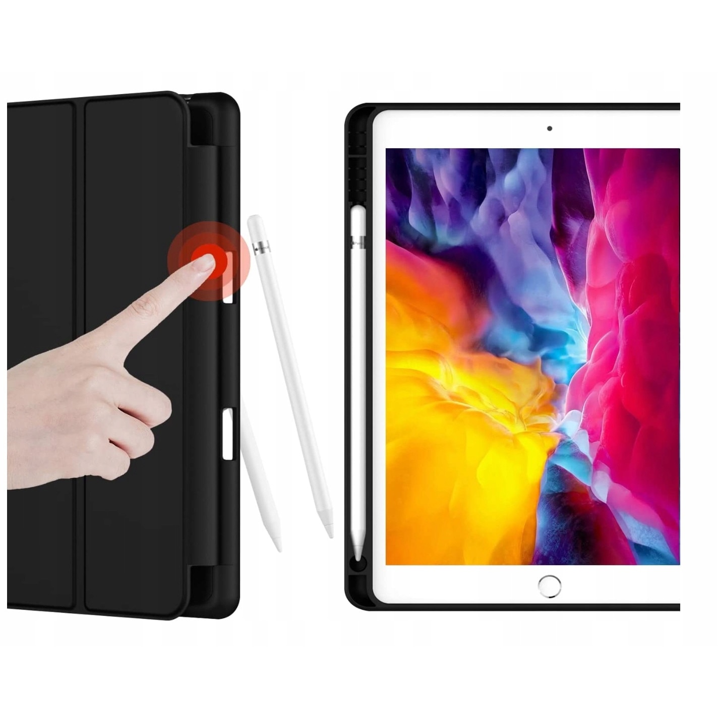Husa Apple iPad 9.7, Piele ecologica, Roz